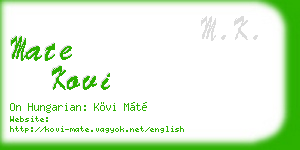 mate kovi business card