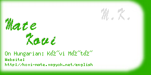 mate kovi business card